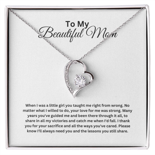 My beautiful mom forever necklace